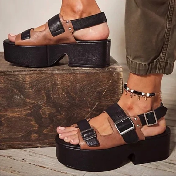 Free People Follow Your Own Path Platform Sandal - Picture 1 of 4